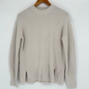 LULULEMON Merino Wool-Blend Ribbed Crew Neck Sweater Womens 4 Athleisure Comfort